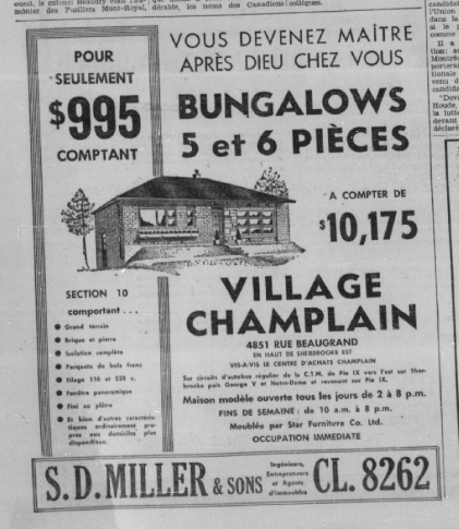 « Vous devenez maître après Dieu chez vous » La Patrie, 21 mai 1955